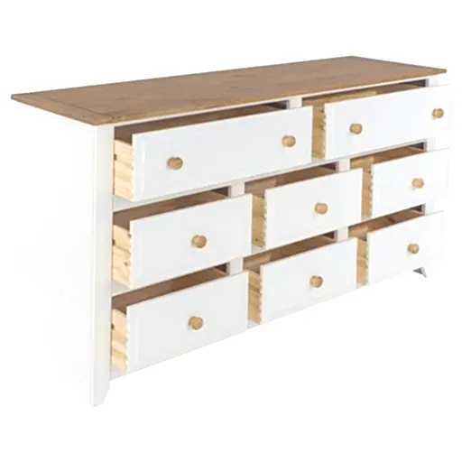 Capri White 6+2 Drawer Chest - The Furniture Mega Store 