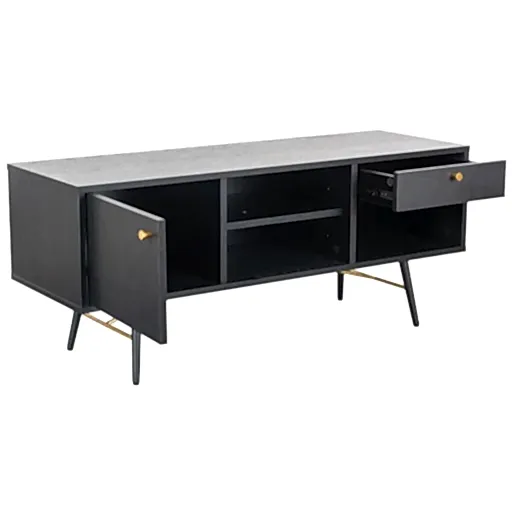 Vida Living Barcelona Black TV Unit - The Furniture Mega Store 