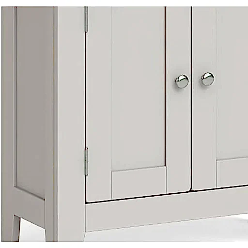 Cross Country Grey and Oak Mini Cupboard - 2 Door - The Furniture Mega Store 