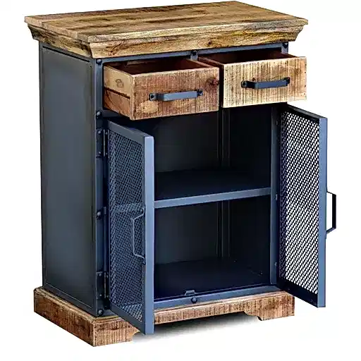 Metro Mango Wood Hall Cabinet - The Furniture Mega Store 