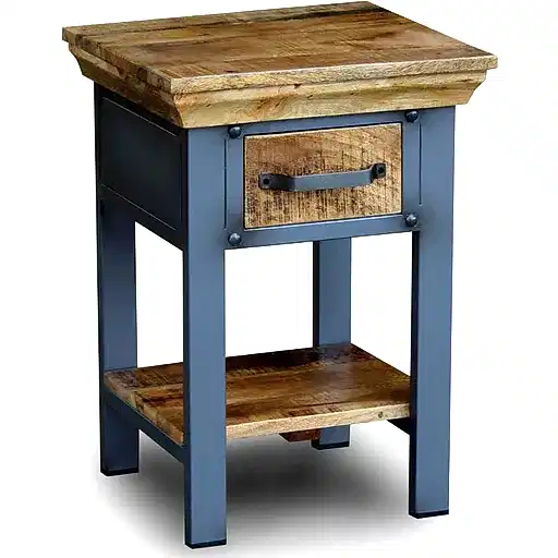 Metro Mango Wood Side Table - The Furniture Mega Store 