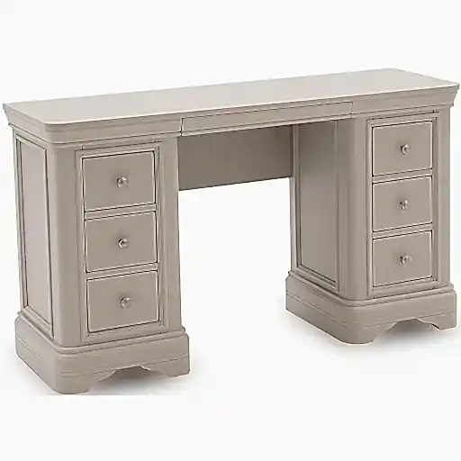 Vida Living Mabel Taupe Painted Dressing Table - The Furniture Mega Store 