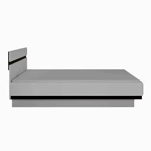 Chelsea White High Gloss & Truffle Oak Trim 5' King Size Ottoman Storage Bed - The Furniture Mega Store