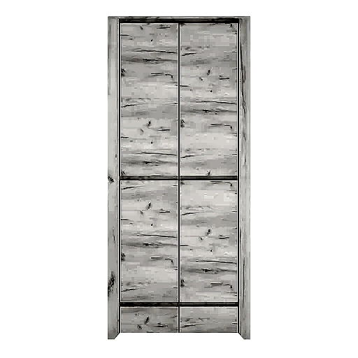 Angelica 2 Door 2 Drawer Fitted Wardrobe - White Oak - The Furniture Mega Store 