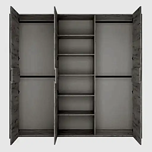 Angelica 3 Door Wardrobe - White Oak - The Furniture Mega Store 