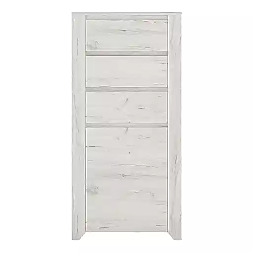 Angelica 1 Door 3 Drawer Chest - White Oak - The Furniture Mega Store 