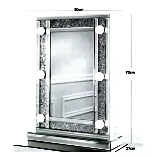 Sparkle Mirrored Broadway 6 Light Vanity Mirror - The Furniture Mega Store 