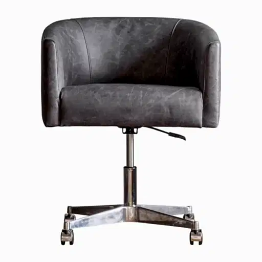 Feynman Swivel Chair Antique Ebony - The Furniture Mega Store