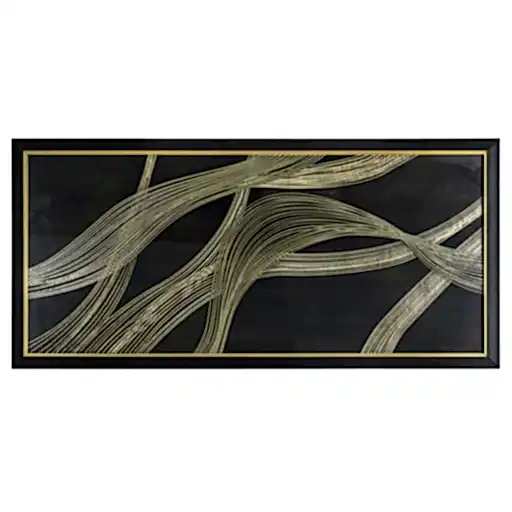 Golden Ripple Framed Wall Art - 150cm - The Furniture Mega Store 