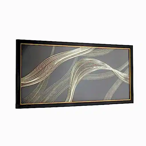 Golden Ripple Framed Wall Art - 150cm - The Furniture Mega Store 