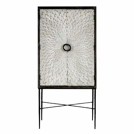Esmae Metallic Toned Cocktail Cabinet - The Furniture Mega Store 
