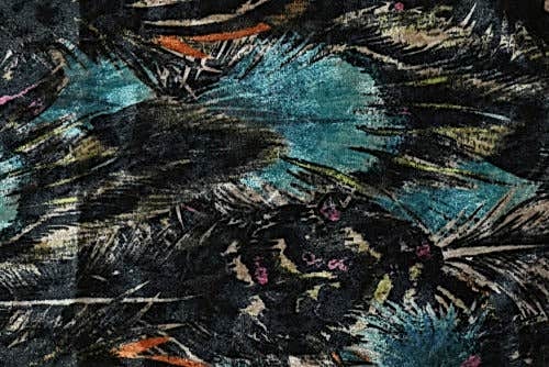Feathers Jewel Velvet Fabric Cushions - Choice Of Type & Size - The Furniture Mega Store