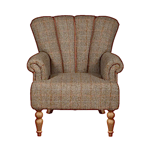 Lily Harris Tweed & Vintage Leather Chair - Choice Of Size - Upholstery & Feet - The Furniture Mega Store