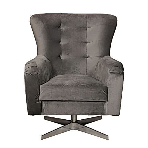 Madrid Swivel Chair - Choice Of Velvet Or Harris Tweed Upholstery - The Furniture Mega Store