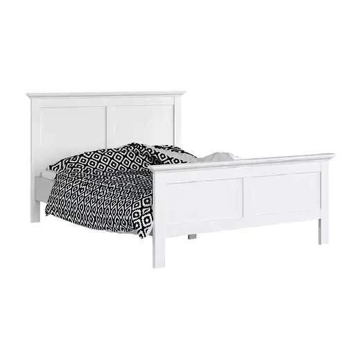 Parisian King Size 5ft Bed in White - The Furniture Mega Store 