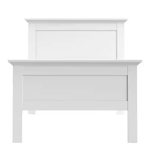 Parisian Single Bed in White - The Furniture Mega Store 