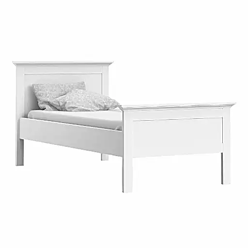 Parisian Single Bed in White - The Furniture Mega Store 