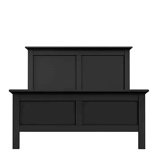 Parisian Double Bed 4ft6 in Matt Grey - The Furniture Mega Store 