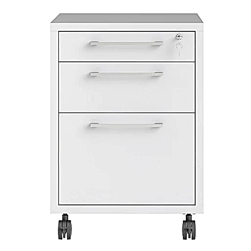Mobile file cabinet in White - The Furniture Mega Store 
