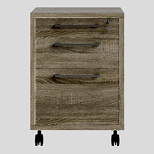Mobile file cabinet in Oak - The Furniture Mega Store 