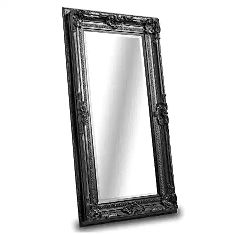 Valois Grand Leaner Mirror - Black - The Furniture Mega Store 