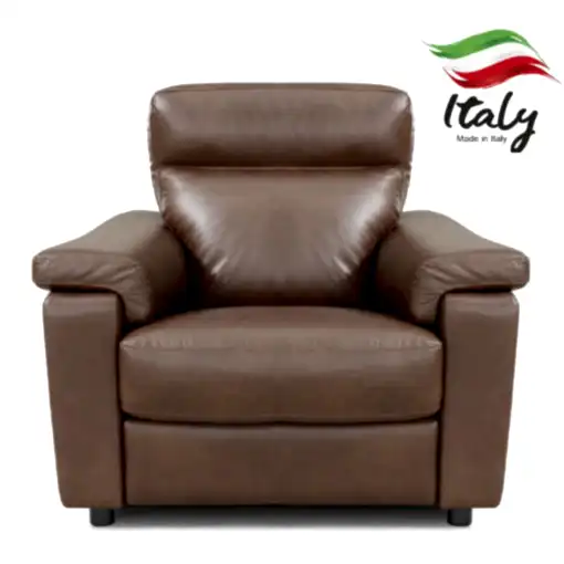 Aliano Luxury Italian Leather Power Recliner Armchair - The Furniture Mega Store