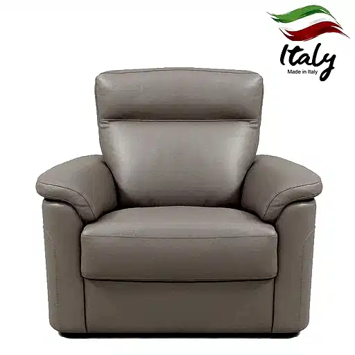 Argenta Italian Leather Armchair - The Furniture Mega Store