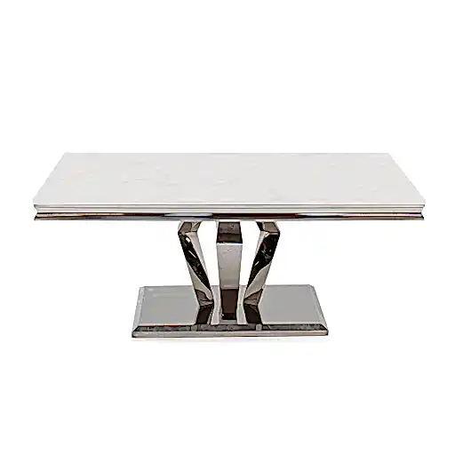 Arturo Cream Marble Top Coffee Table - The Furniture Mega Store