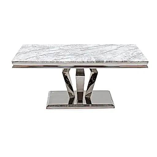 Arturo Grey Marble Top Coffee Table - The Furniture Mega Store