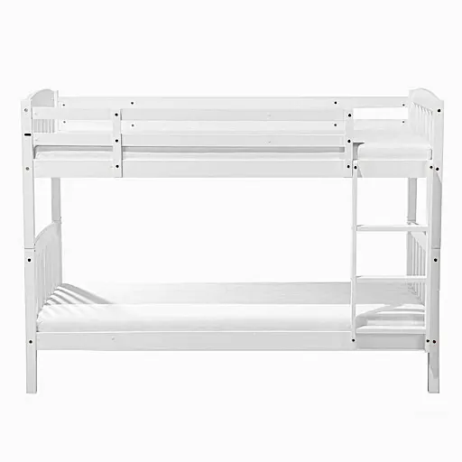 Ashbrook Solid Wood Bunk Bed - White Painted - The Furniture Mega Store