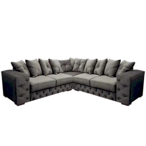 Deluxe Velvet Corner Sofa – Choice Of Colours - The Furniture Mega Store 