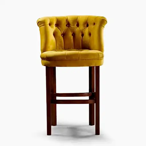 Parker Velvet Buttoned Back Bar Stool - Various Options - The Furniture Mega Store
