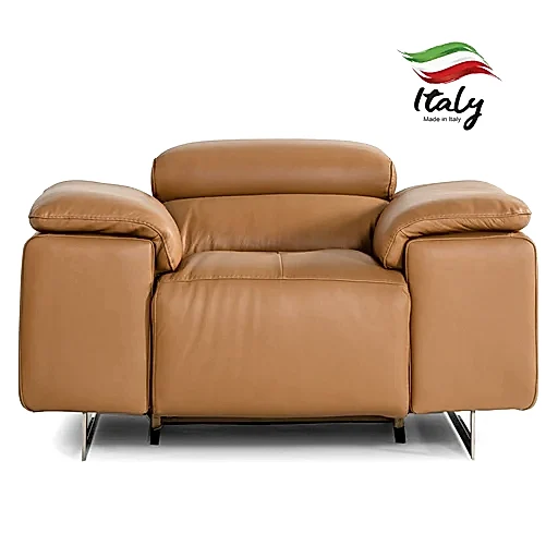 Blossom Italian Leather Power Recliner Armchair - Various Options - The Furniture Mega Store