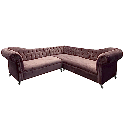 Iris Velvet Corner Sofa - Choice Of Colours - The Furniture Mega Store