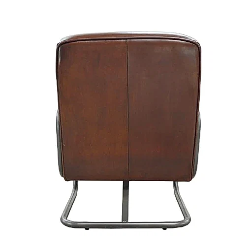 Calcula Brown Aniline Leather Chair - The Furniture Mega Store