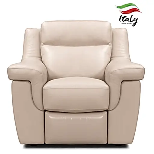 Canazei Italian Leather Armchair - Choice Of Standard Armchair or Power Recliner - The Furniture Mega Store