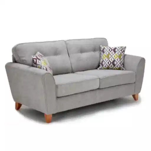 Chloe Fabric 3 + 2 Sofa Set - Grey - The Furniture Mega Store