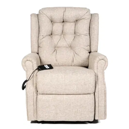 Belvedere Natural Fabric Dual Motor Riser Recliner Chair - Choice Of Sizes - The Furniture Mega Store
