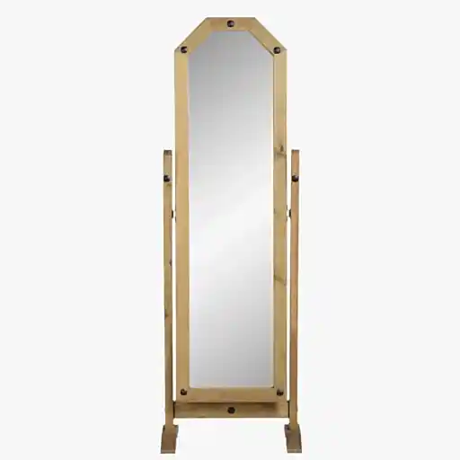 Corona Cheval Mirror in Distressed Waxed Pine - The Furniture Mega Store