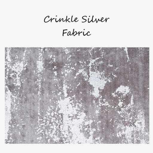 Crinkle Silver Throne Winged Fabric Accent Chair - Choice Of Legs - The Furniture Mega Store