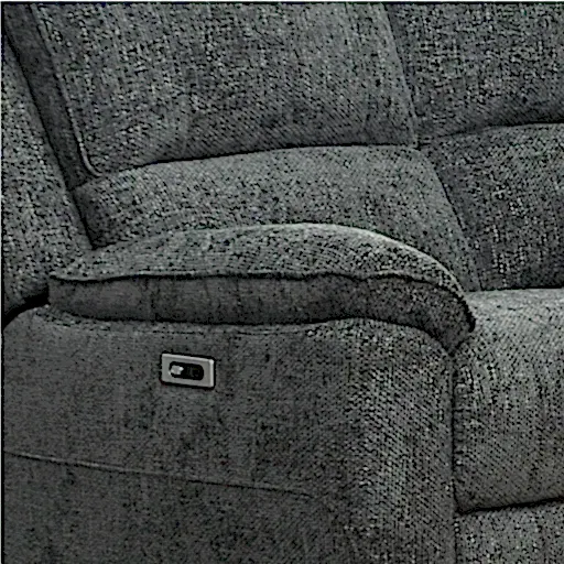 Barley Fabric Power Recliner Armchair - Intergrated USB-C Fast Charge Ports - The Furniture Mega Store
