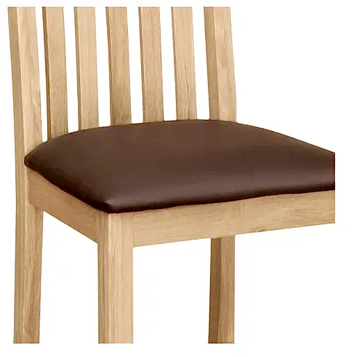 Bevel Natural Solid Oak Slatted Back Dining Chairs - Set Of 2 - The Furniture Mega Store 