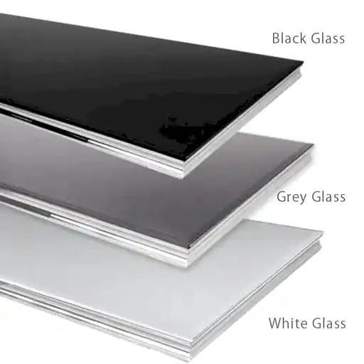 Louis White Glass & Polished Steel Lamp Table - The Furniture Mega Store 