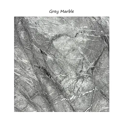 Louis Grey Marble & Polished Steel Lamp Table - The Furniture Mega Store 