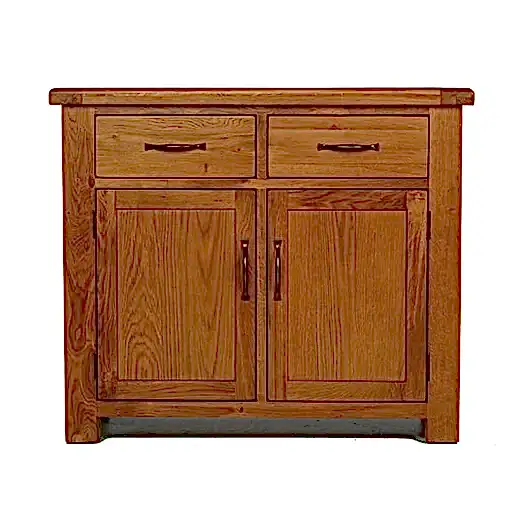 Earlswood Oak Small 2 Drawer Sideboard - The Furniture Mega Store 