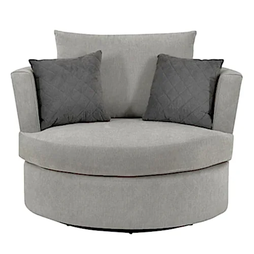Lucy Fabric Swivel Chair - Choice Of Colours - The Furniture Mega Store