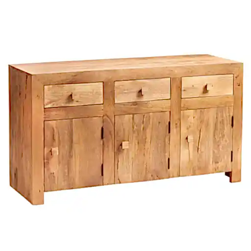 Maya Light Mango Wood Large Sideboard - The Furniture Mega Store 