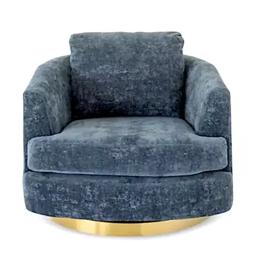 Bond Liberty Fabric Swivel Chair - Chrome Or Gold Base - The Furniture Mega Store