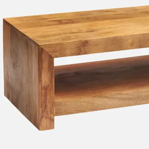Maya Light Mango Wood Large Coffee Table - The Furniture Mega Store 