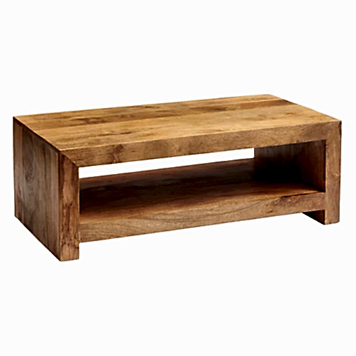 Maya Light Mango Wood Large Coffee Table - The Furniture Mega Store 
